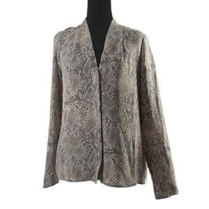Aritzia Snake Print Blazer - Gray and Black